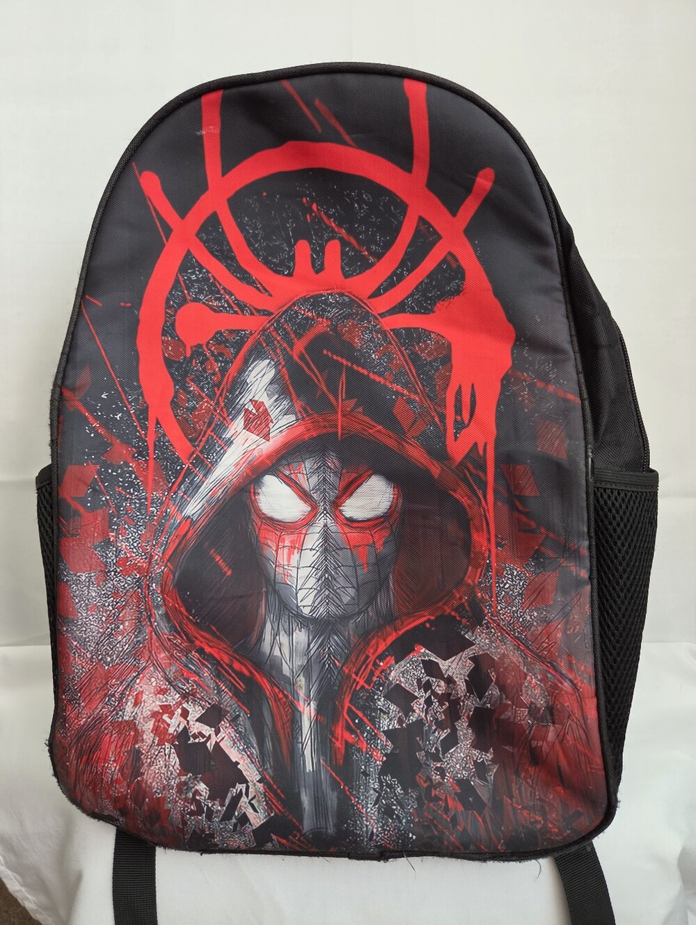 Red & Black Spider-Hood Backpack